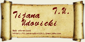 Tijana Udovički vizit kartica